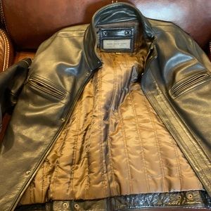 Andrew Marc heavy stylish motorcycle jacket